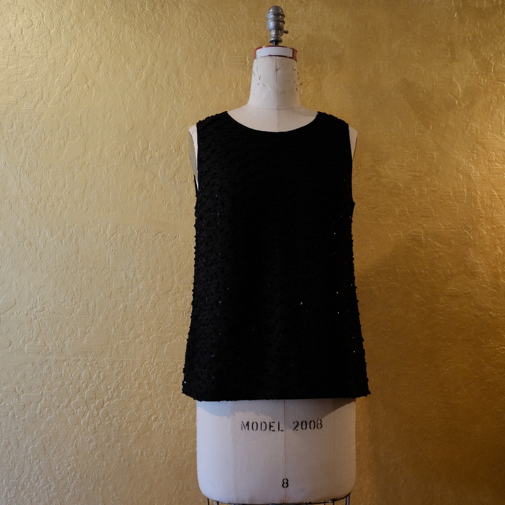 ANN TAYLOR NEPPY SEQUIN SLEEVELESS TOP!